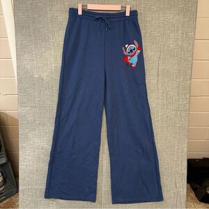 Disney Stitch Christmas pajama sweatpants wide leg size large tall